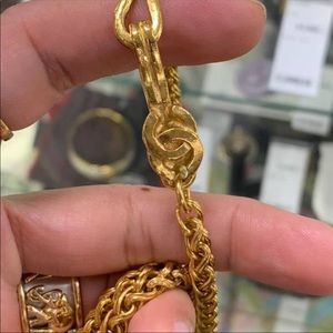 Chanel Gold Chain Necklace, 32” long